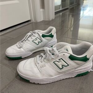 New Balance Kids Sneakers in White and Green